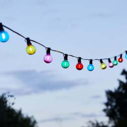 25 Multi Coloured Plug In Outdoor Festoon Lights - thumbnail 1