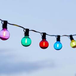 25 Multi Coloured Plug In Outdoor Festoon Lights - thumbnail 2
