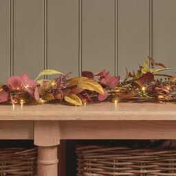 1.5m Pre Lit Autumn Winter Full Garland - thumbnail 1