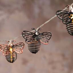 Metal Solar Bee Outdoor Fairy Lights
