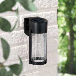 Lyme Crackle Glass Solar Wall Light - thumbnail 2