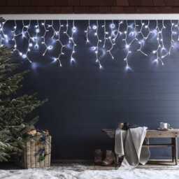 Pro Connect 4m 200 White Connectable Icicle Lights White Cable