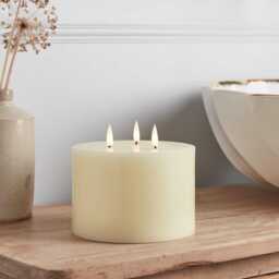 TruGlow® Ivory LED 3 Wick Candle