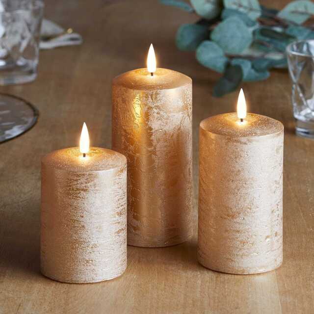 TruGlow® Copper LED Autumn Candle Trio With Remote Control - image 1