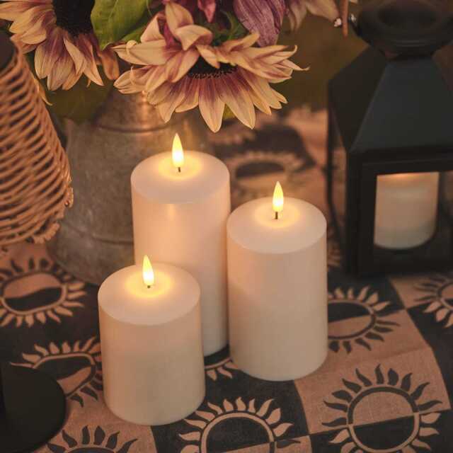 TruGlow® Waterproof Outdoor Candle Trio With Remote Control - image 1