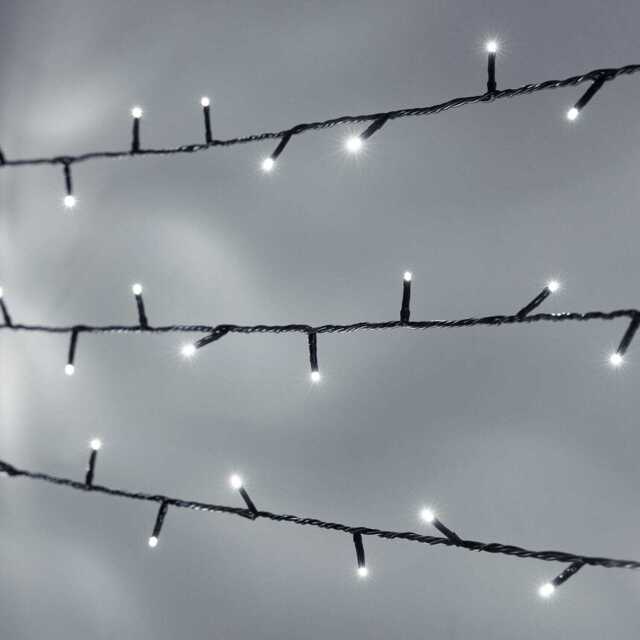 Essential Connect 50m 500 White Connectable Fairy Lights Green Cable - image 1