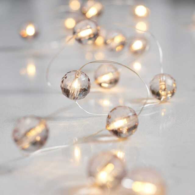 20 Warm White Bead Micro Fairy Lights - image 1