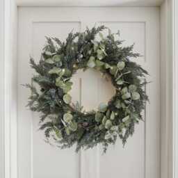 66cm Pre Lit Oversized Berry and Pinecone Christmas Wreath - thumbnail 1