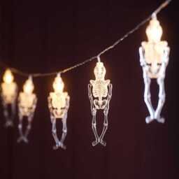 10 Skeleton Halloween String Lights