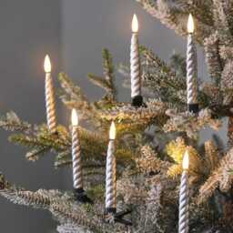 10 Silver TruGlow® LED Christmas Candle Clips with Remote Control - thumbnail 1