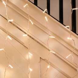 Core Connect 16m x 1m 768 Warm White Connectable Curtain Lights Clear Cable