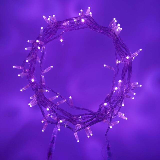 Core Connect 20m 200 Purple Connectable Fairy Lights Clear Cable - image 1