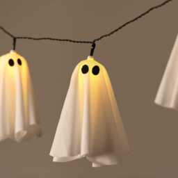 10 Ghost LED Outdoor Halloween String Lights - thumbnail 2