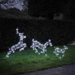 Harlow Leaping Light Up Reindeer Family - thumbnail 2