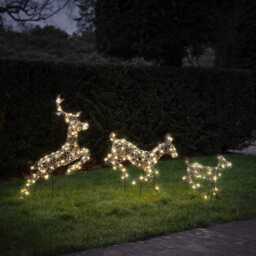 Harlow Leaping Light Up Reindeer Family - thumbnail 1
