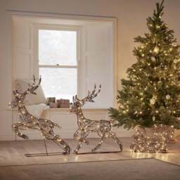 86cm Studley Light Up Reindeer & Sleigh - thumbnail 2