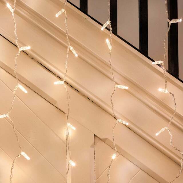 Core Connect 10m x 1m 480 Warm White Connectable Curtain Lights Clear Cable