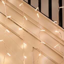 Core Connect 10m x 1m 480 Warm White Connectable Curtain Lights Clear Cable