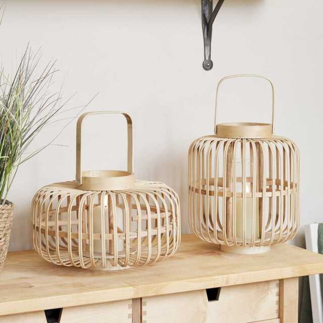 Bamboo Garden Lantern Duo with TruGlow® Candles - image 1