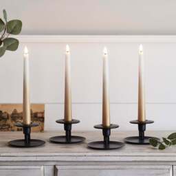 4 Bronze Ombre TruGlow® Remote Control LED Taper Candles - thumbnail 2