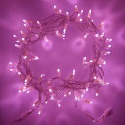 Core Connect 60m 600 Pink Connectable Fairy Lights Clear Cable