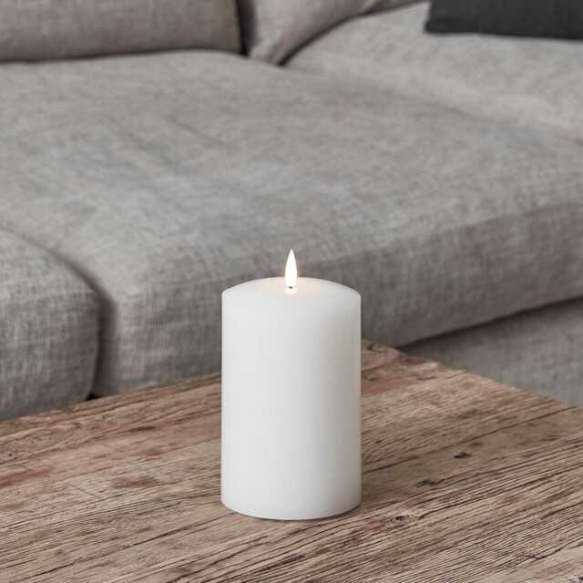 TruGlow® White Chapel Pillar Candle 15cm With Remote Control - image 1