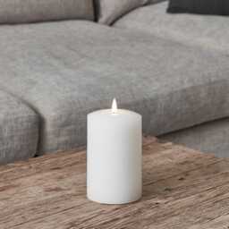 TruGlow® White Chapel Pillar Candle 15cm With Remote Control - thumbnail 1