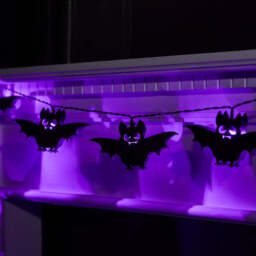10 Wooden Bat Halloween Fairy Lights - thumbnail 2