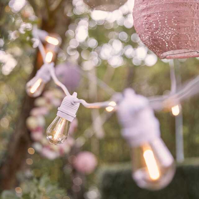Ultimate Connect 55m 110 Warm White Festoon Lights White Cable - image 1