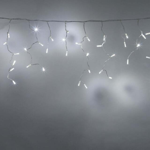 Core Connect 12m 384 White Connectable Icicle Lights Clear Cable - image 1