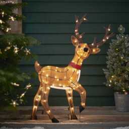 1m Reindeer Battery Operated Light Up Christmas Figure - thumbnail 1