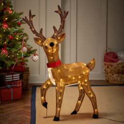 1m Reindeer Battery Operated Light Up Christmas Figure - thumbnail 2