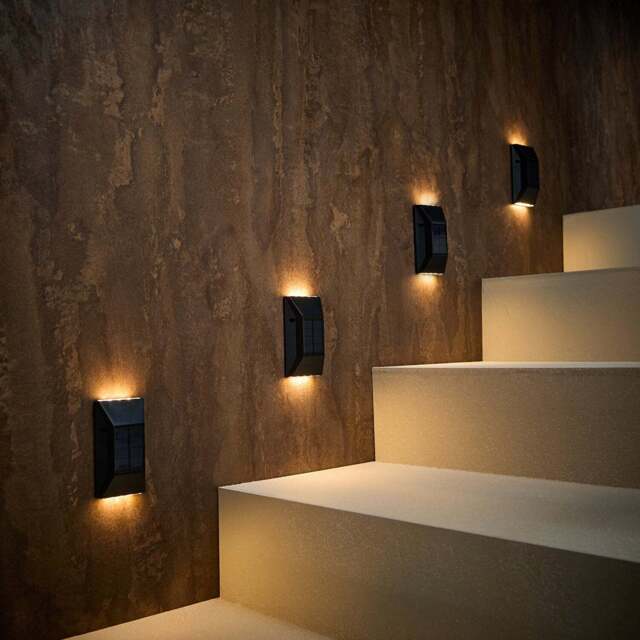 4 Solar Up and Down Wall Lights - image 1