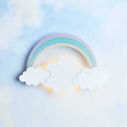 Rainbow & Cloud Children's Wall Light