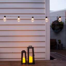 20 Warm White Carnival Solar Festoon Garden Lights - thumbnail 2
