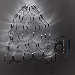 60 White LED Topiary Outdoor Battery Net Light - thumbnail 2