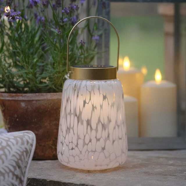 Confetti Glass Solar Lantern - image 1