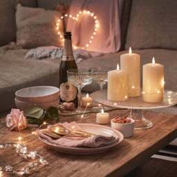 34cm Rose Gold Osby Fairy Light Heart - thumbnail 2