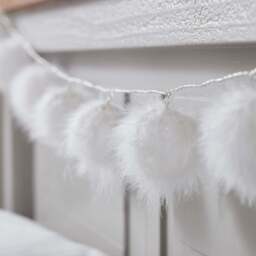 10 Fluffy Ball Battery Fairy Lights - thumbnail 2