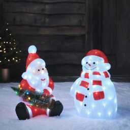 46.5cm Snowman with Hat and Scarf LED 3D Acrylic Figure - thumbnail 2