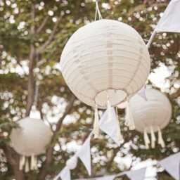 3 Lucena Cream Tassel Solar Lanterns - thumbnail 2