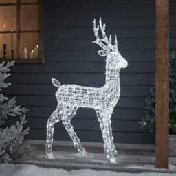 1.2m Swinsty Acrylic Stag Light Up Reindeer - thumbnail 2