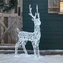 1.2m Swinsty Acrylic Stag Light Up Reindeer - thumbnail 1