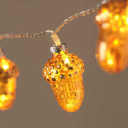 10 Glass Acorn LED Fairy Lights - thumbnail 2
