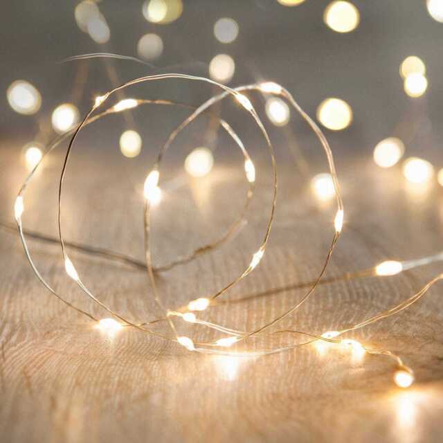 200 Warm White LED Micro Fairy Lights - image 1