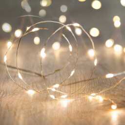 200 Warm White LED Micro Fairy Lights