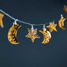 16 Filigree Moon and Star Fairy Lights - thumbnail 2
