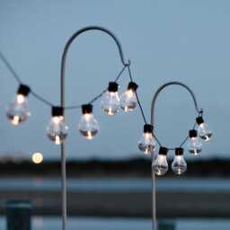 10 Warm White Carnival USB Solar Festoon Lights - thumbnail 1