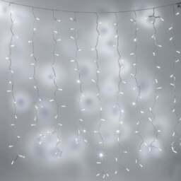 Core Connect 2m x 2m 192 White Connectable Curtain Lights Clear Cable - thumbnail 1