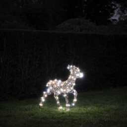 60cm Dual LED Studley Rattan Fawn Light Up Reindeer - thumbnail 2